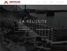 Tablet Screenshot of constructionfortinetlevesque.com